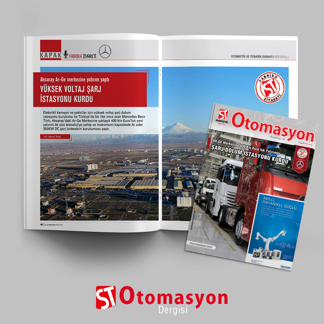 Mercedes-Benz Türk Aksaray Fabrika Direktörü ve İcra Kurulu Üyesi Uluç Batmaz, Aksaray’daki Ar-Ge Merkezine yaklaşık 400 bin Euro’luk yeni yatırım iki adet 350KW DC şarj ünitesinin kurulumunu yaptıklarını söyledi.

ST Otomasyon Dergisi'nin Mart sayısında: dergi.stdergileri.com/st-otomasyon-2…