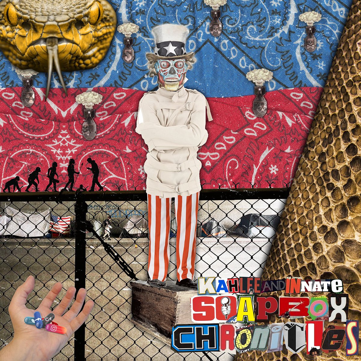 Kahlee310's tweet photo. New album #soapboxchronicles dropping Friday April 1st for all my April Foos! What you think about the album art I created for it?
#kahleagues #barsweekly #barchitecture #unitedsnakes https://t.co/UaB6m9eqNV