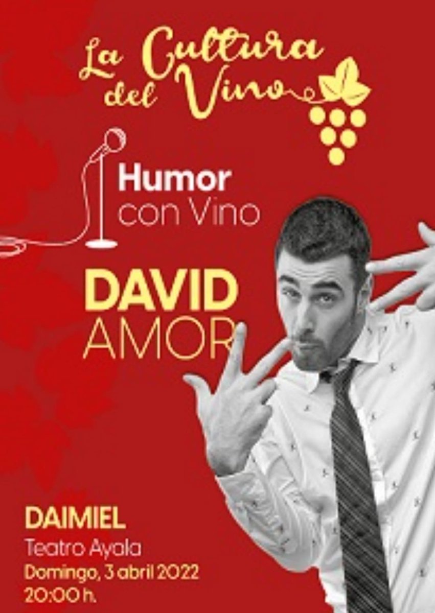 Monólogo del humorista David Amor con motivo de programa "La cultura del Vino" que desarrolla la Diputación de Ciudad Real como antesala a FENAVIN 2022 con el objetivo de promocionar el vino de las provincias a través de actividades culturales
A beneficio de EM en Daimiel