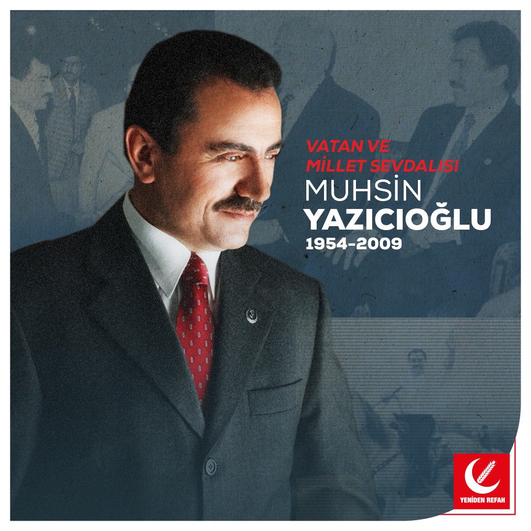 Vatan ve millet sevgisiyle Türkiye siyasetinde önemli izler bırakan merhum #MuhsinYazıcıoğlu’nu vefatının 13. sene-i devriyesinde rahmetle yâd ediyorum. Mekânı cennet, makamı âli olsun.