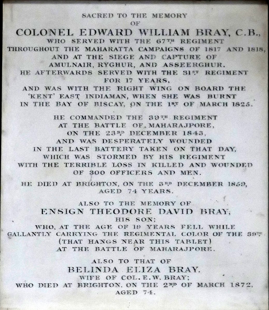 ebenezer_300's tweet photo. Edward William Bray of the 31st Regiment 1787 - 1859 memorialised in Aldershot at All Saints Garrison Church, another portrait that just turned up in an attic.  Attics are good...turn them out. https://t.co/sxUuvKjl94