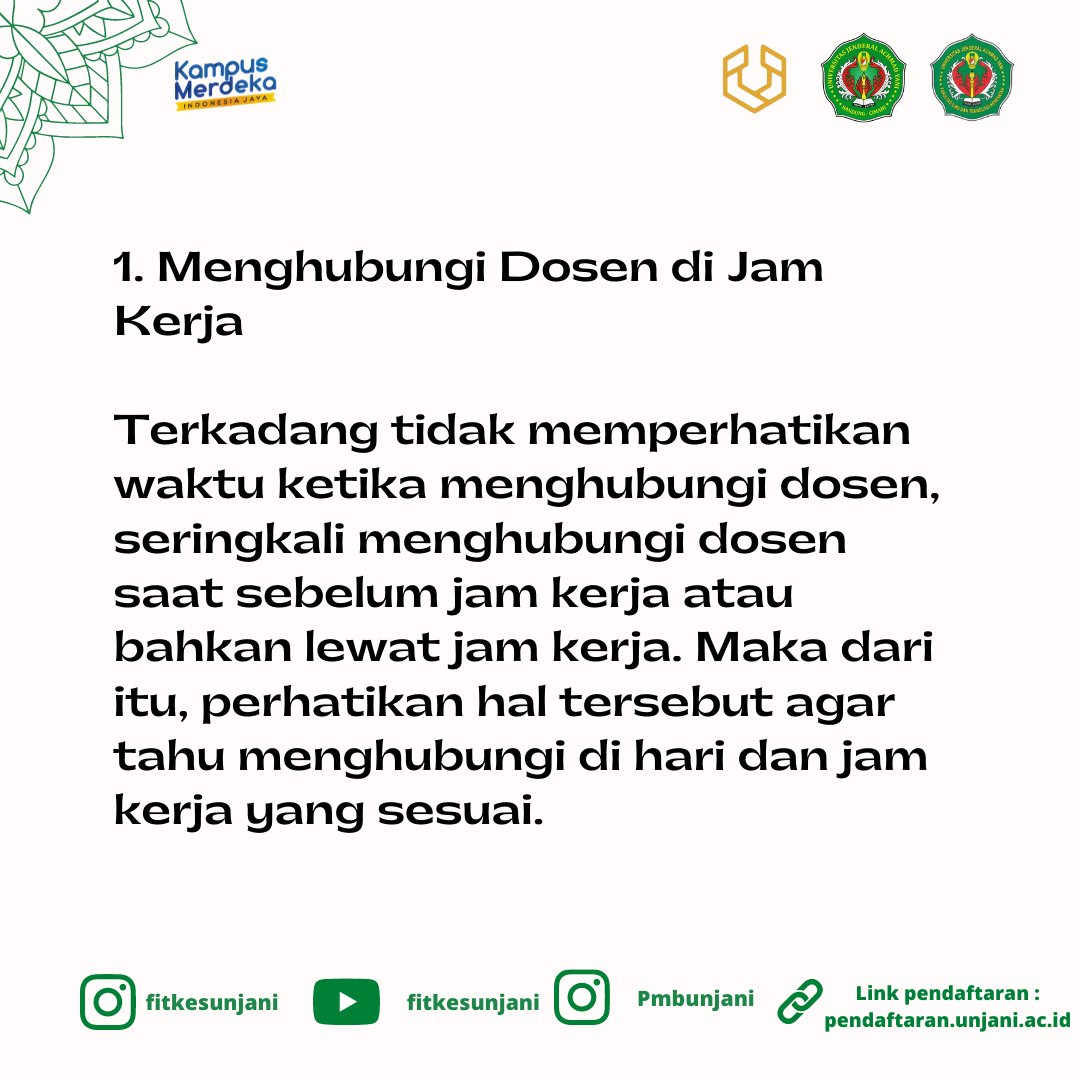 stikes_ayani's tweet photo. Seringkali mahasiswa ragu atau sungkan untuk melakukan komunikasi dengan dosen, baik itu dosen mata kuliah, dosen wali atau dosen pembimbing. Akibat ragu dan sungkan akhirnya malah memilih untuk tidak bertanya. mari simak informasi nya :) https://t.co/DR3Iphzy17