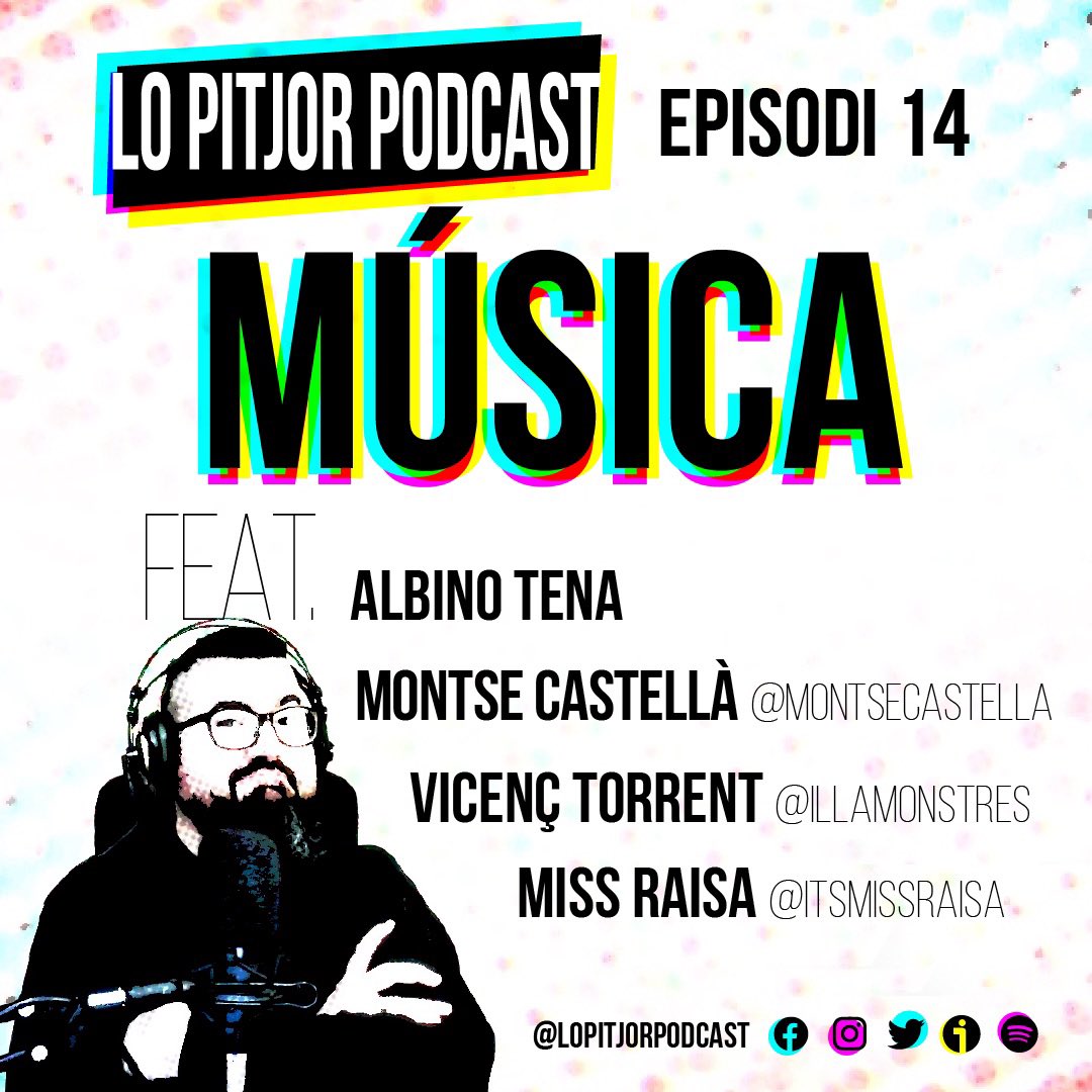 Lo Pitjor Podcast (@lopitjorpodcast) on Twitter photo 🔊 14è episodi de #LoPitjorPodcast on parlem de #MÚSICA i altres coses en:
🎸 #AlbinoTena
🦎 <a href="/montsecastella/">montse castellà espuny</a>
🎙 <a href="/illamonstres/">L'illa dels monstres</a>
✊🏻 <a href="/itsmissraisa/">Imane Raissali</a>
+ BONUS TRACK! 📀
#podcast #català #humor #entreteniment
🟠 go.ivoox.com/rf/84199300
🟢 sptfy.com/7OyI 🔊 14è episodi de #LoPitjorPodcast on parlem de #MÚSICA i altres coses en:
🎸 #AlbinoTena
🦎 <a href="/montsecastella/">montse castellà espuny</a>
🎙 <a href="/illamonstres/">L'illa dels monstres</a>
✊🏻 <a href="/itsmissraisa/">Imane Raissali</a>
+ BONUS TRACK! 📀
#podcast #català #humor #entreteniment
🟠 go.ivoox.com/rf/84199300
🟢 sptfy.com/7OyI