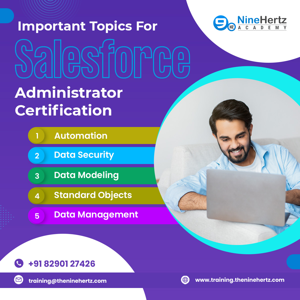 Ninehertzacade2's tweet photo. Are you struggling to figure out how to get your Salesforce Administrator Certificate?
Join NineHertz Academy to acquire skills and master the key areas.
Enroll Now:-https://t.co/JrVVhnLC0S
#salesforce #certification #salesforcetraining #salesforcetrainingindia #salesforceadmin https://t.co/DOabaBigVs