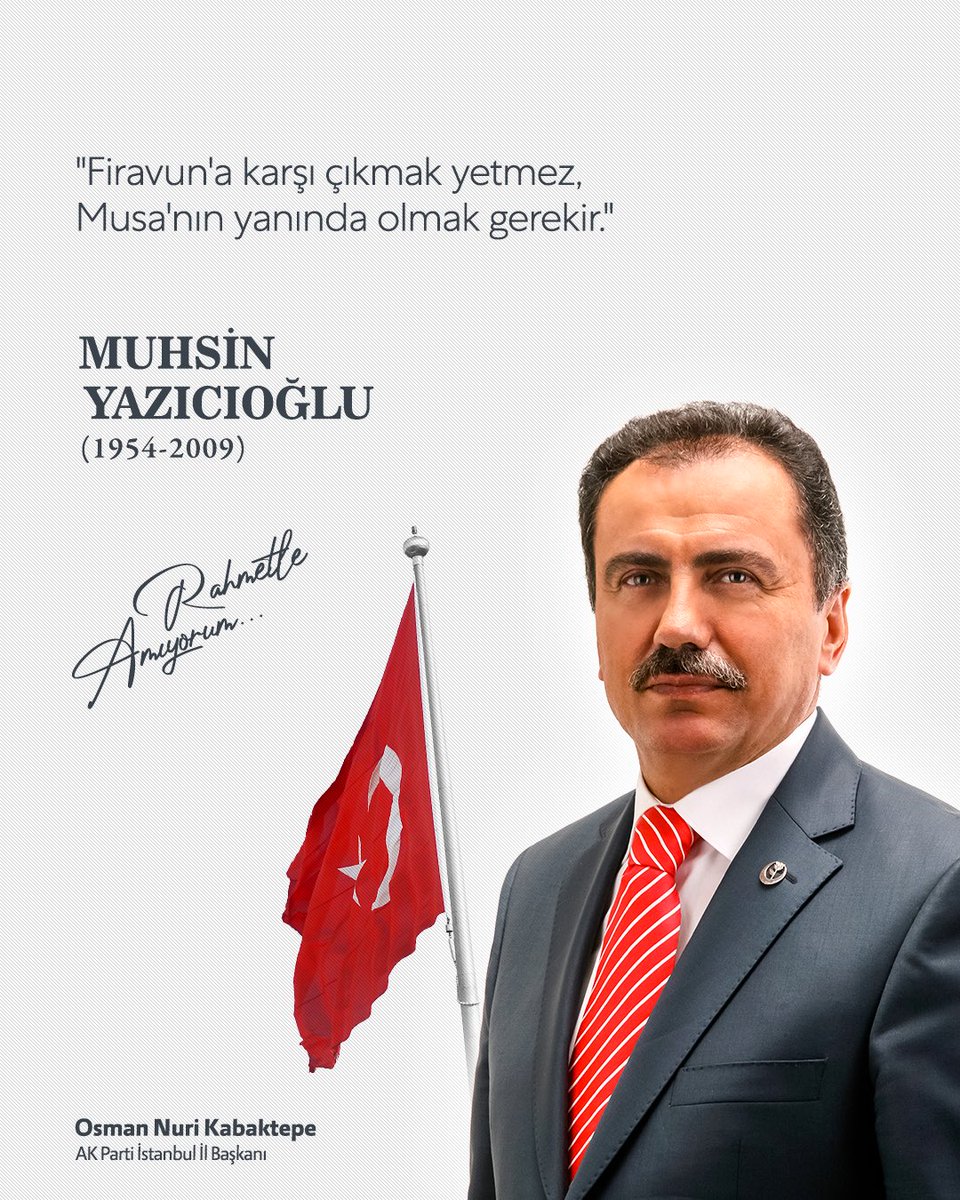 Millet ve memleket için fedakarlıkla geçen bir ömür. Davasıyla, duruşuyla, samimiyetiyle unutulmayacak bir isim...

Rahmetle anıyorum, ruhu şad olsun.

#MuhsinYazıcıoğlu