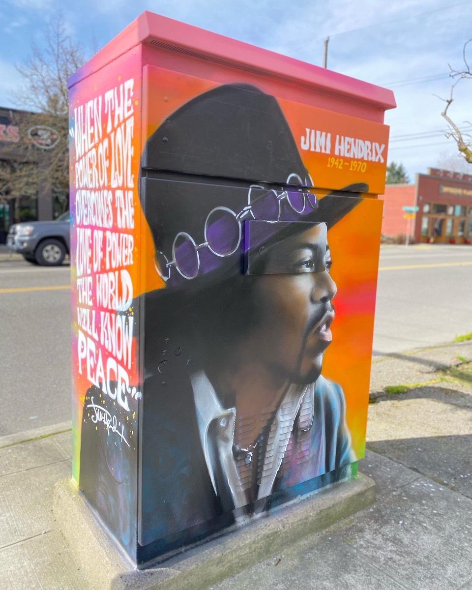 After 4 years of staring back at me I painted the back side. Retweet if you like. Peace is possible.