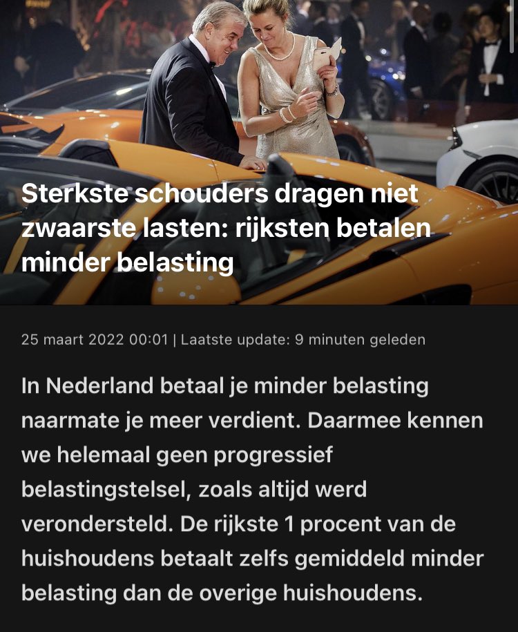 At this point, should this headline come as a surprise? 

People with lower incomes have always felt the weight of the
Dutch myth that tax-wise ‘the strongest shoulders carry the heaviest burden’.  

#Taxes #incomeinequality #CostOfLivingCrisis