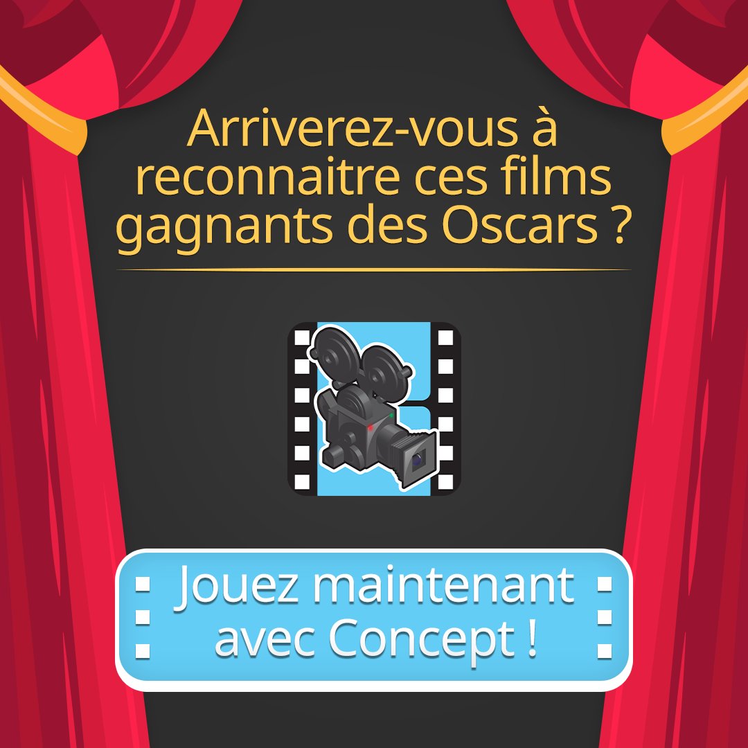 Un mini-jeu pour tester CONCEPT!  C'est là👉bit.ly/3tDd03z. On est dans la phase test: que pensez-vous du niveau de difficulté?
 <a href="/Gaetbe/">Gaëtan - Forgenext</a> 
#boardgames #oscars #jeuenligne