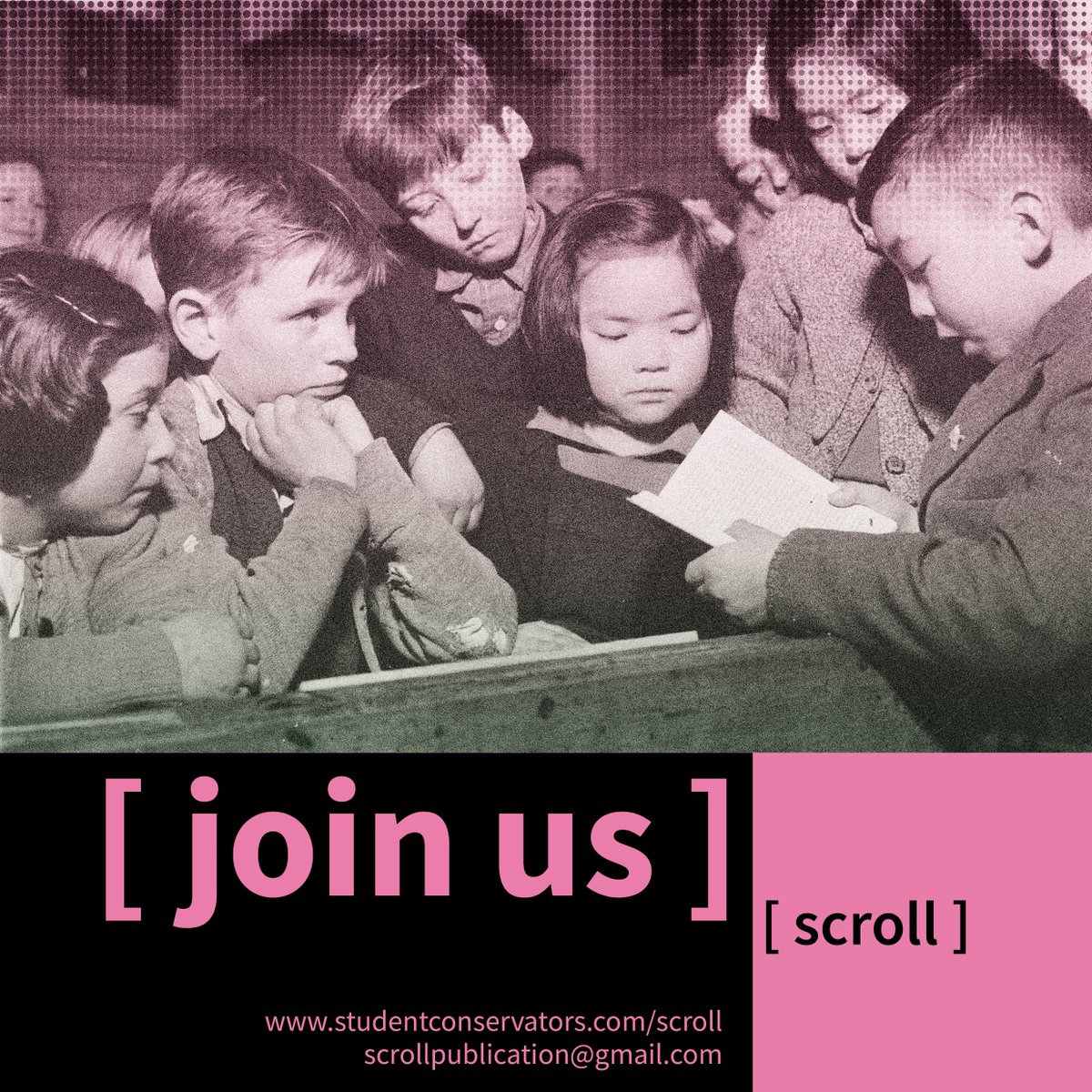 StudentConsMelb's tweet photo. 📣 SCROLL EOI DEADLINE: 31 MARCH 2022 📣 

The Scroll editorial team is expanding!

Scroll is a platform for cultural heritage students and alumni to express their ideas. The journal publishes essays, reviews, interviews, reports and creative works. https://t.co/qETn3g5FtR