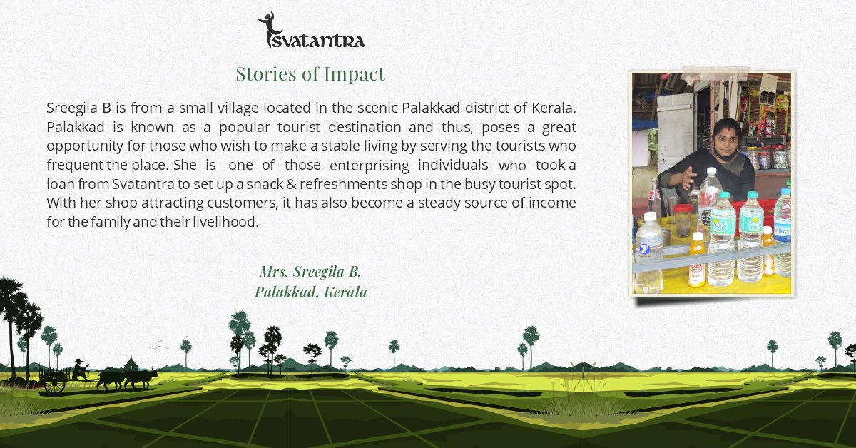 WeAreSvatantra's tweet photo. It’s empowering women like her to take control of their own lives, that makes us feel that yes, our mission is on its way to getting accomplished.

#ourcustomer #iamsvatantra https://t.co/3sEPoQ7JOP