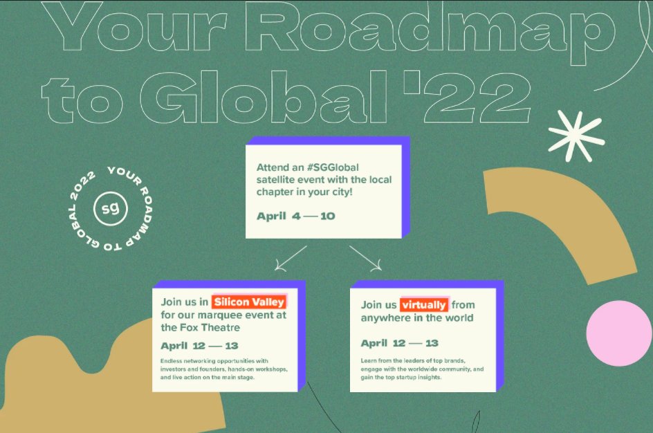 Get ready because the count down is on for Global 2022 and we cannot wait to be back in Silicon Valley growing our network and making friends. We have something coming your way soon.....
Stay tuned and check out what's happening at #SGGlobal startupgrind.tech/conference/