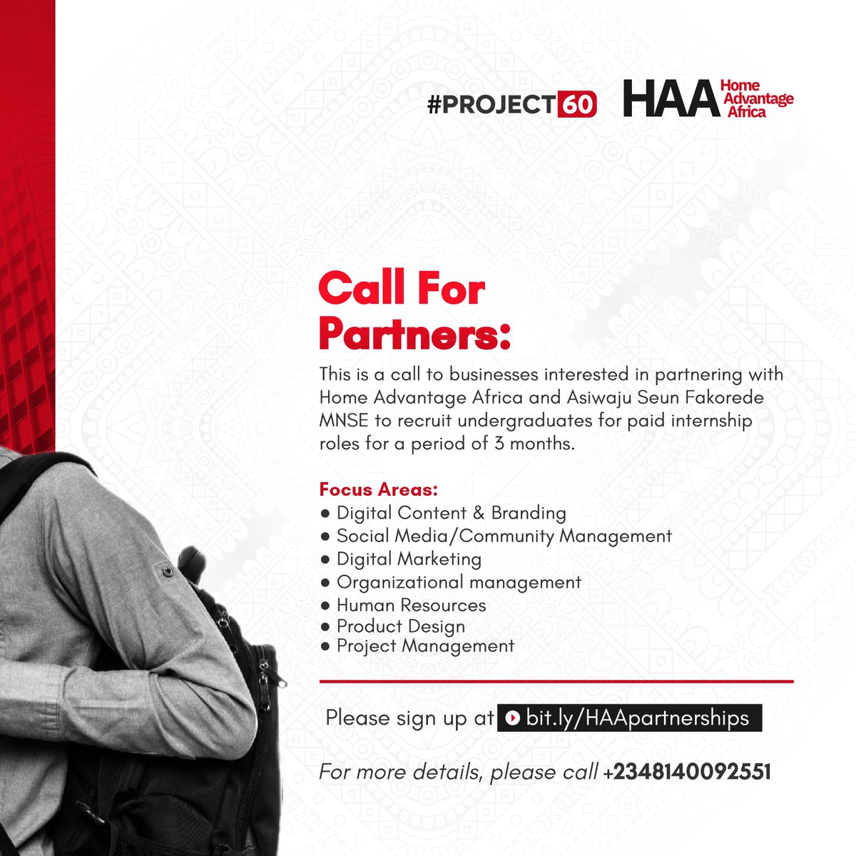 TheSeunFakorede's tweet photo. This is an opportunity for undergraduates to gain valuable experience & hands-on training in different relevant fields of interest. #Project60 was born out of the need to engage Students in Public Universities across the country who are currently affected by the ASUU strike. https://t.co/ZxFVJx1twd