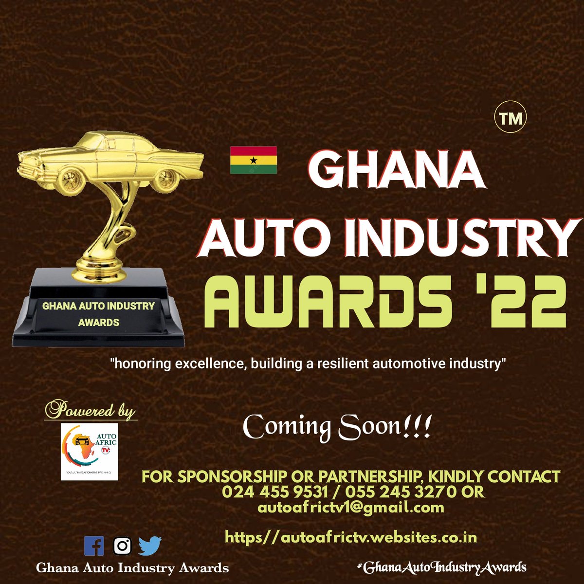 Gh_Auto_Awards's tweet photo. SOMETHING EXTRAORDINARY IS COMING UP SOON!!!
#GhAutoIndustryAwards
Powered by @AutoAfricTV
#WatchOutForMore https://t.co/D2KgrulJBn