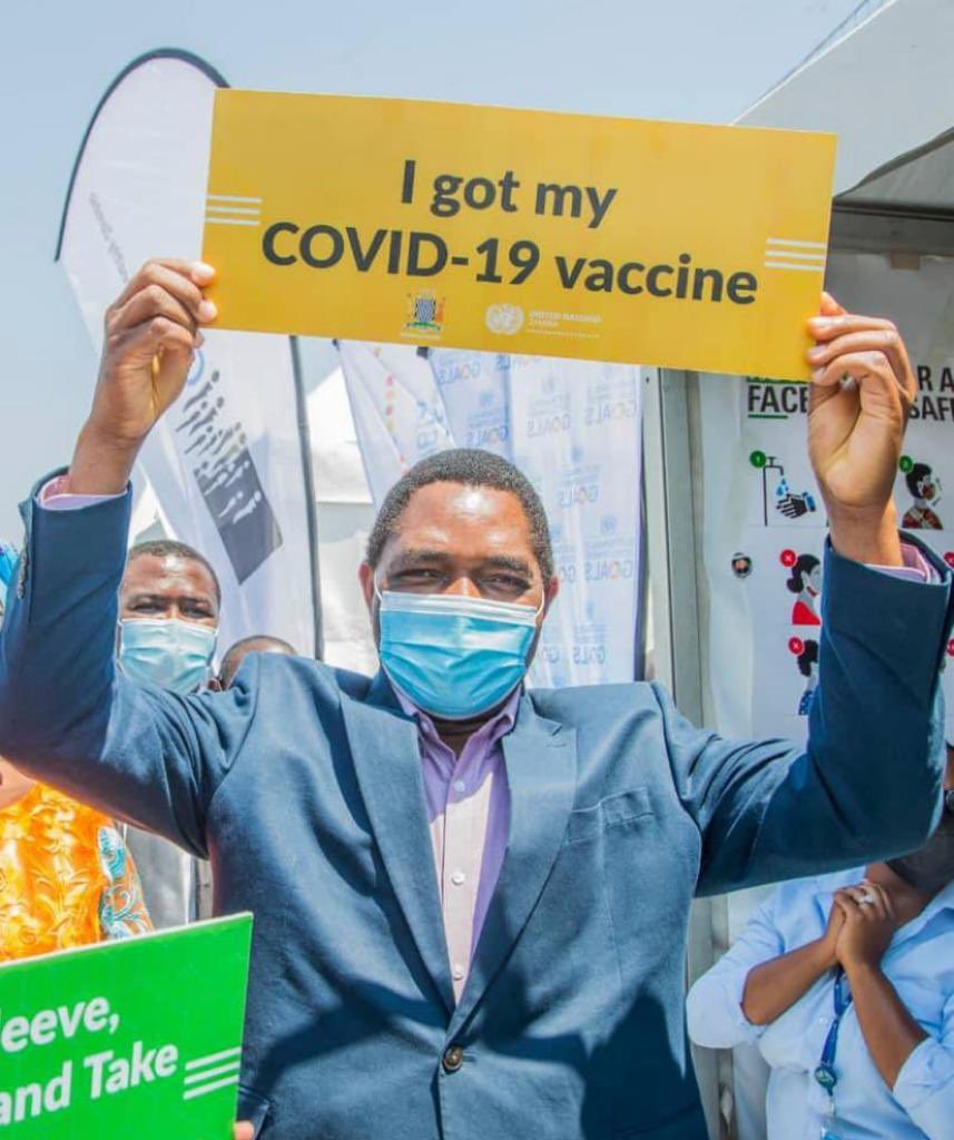 HHichilema's tweet photo. Thank you #Zambia for observing #COVID19 guidelines. Now all fully-vaccinated travellers don’t need a negative PCR test to enter #Zambia. We’ve reduced visa fees by 50%, while Min.of Tourism has packages for citizens to boost local tourism. @TourismZambia #SecuringLivelihoods https://t.co/AfMpy4TcQ1
