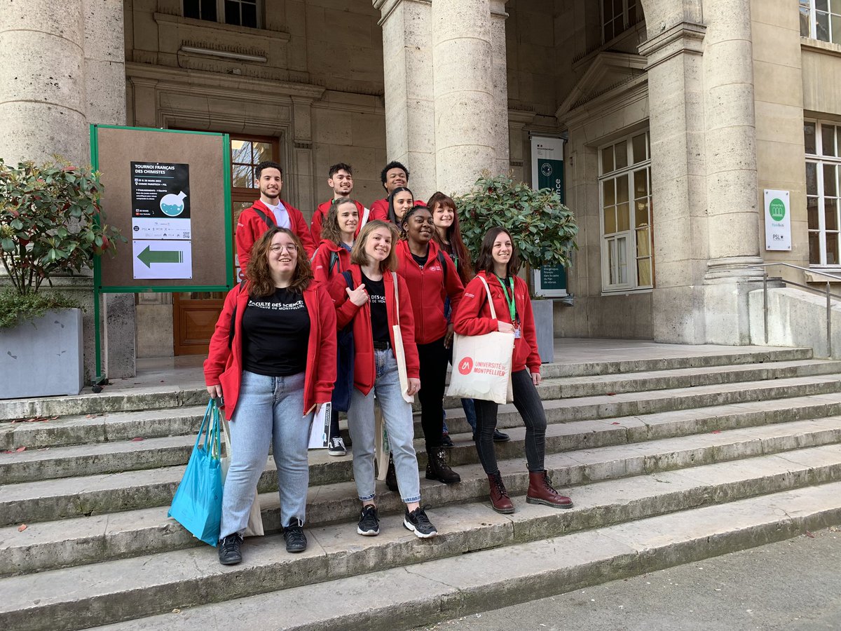Équipe de <a href="/umontpellier/">Université de Montpellier</a> est prête ! Première journée du tournoi <a href="/TfChim/">Tournoi Français de Chimistes</a>  <a href="/chimiebalard/">Pôle Chimie</a> <a href="/FranceChimie/">France Chimie</a> <a href="/FacsciencesUM/">Fac des Sciences UM</a> @reseauSCF @IsiteMUSE <a href="/chimiebalard/">Pôle Chimie</a> <a href="/scf_om/">SCF-OM</a>