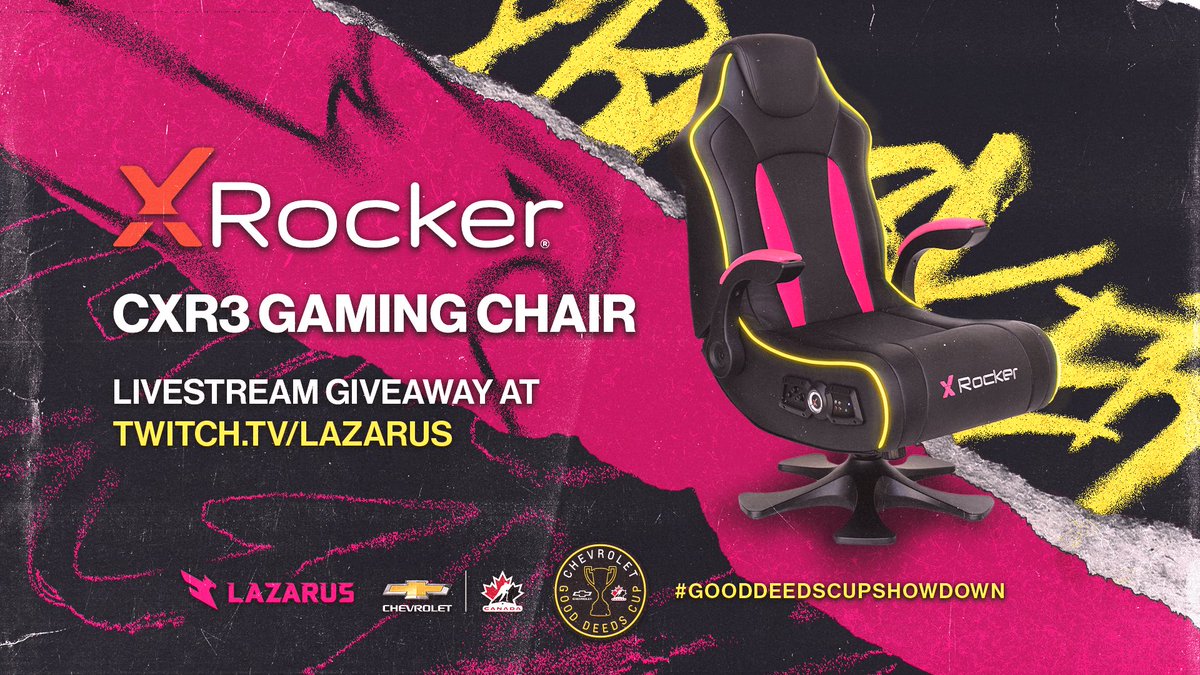 Lazarus's tweet photo. LIVE THIS SATURDAY @ 2pm ET.

The Top 8 Finalists compete in the @ChevroletCanada Good Deeds Cup NHL ’22 Shootout Showdown.

Celebrity Judges @nursey16, @Steve_Dangle &amp; @Arda score all the action + many prizes to enter.

#GoodDeedsCupShowdown only on 👉 https://t.co/c8O8diDiqv https://t.co/PxPDYMwr7c
