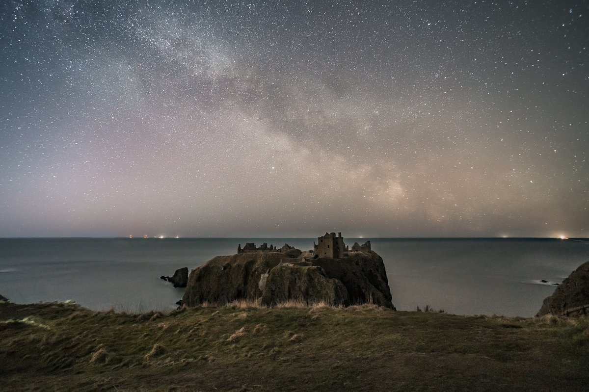 Milky Way rising over Dunnottar Castle in the early morning #dunnottar #dunnottarcastle #Scotland #visitscotland @VisitScotland @visitabdn @hiddenscotland_