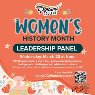 001Canales's tweet photo. It was an honor to be invited as one of the panelist and share a space with other amazing women from #VenturaCollege as we shared our journey, passion for education, and words of encouragement with our #ASVC #WomensHistoryMonth Leadership Panel. https://t.co/JkKN3YLnUX