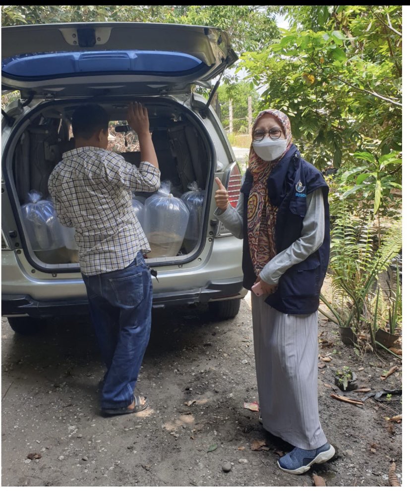 Arwinda_novitri's tweet photo. Kamis (24/3), Arwinda Novitri, PPB Kota Pekanbaru, di Pokdakan Projo Mukti Pebatuan mendampingi Panen Larva Ikan Patin, sebanyak 300.000 ekor, harga Rp.8/ekor #GiatLuhkanSatminkalMedan #Pekanbaru #Panen https://t.co/oVUHJSMXMN