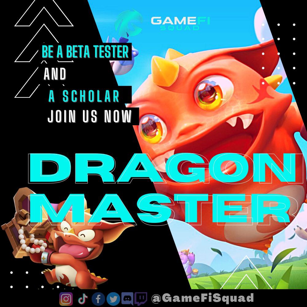 GameFiSquad's tweet image. 20+ @dragonmaster_co teams have been deployed! That&apos;s 80 #DragonMaster #NFTs and there&apos;s room for more! 

Congratulations to our first batch of @dragonmaster_co #scholars! See if you&apos;re one of the chosen ones! 

Join discord.gg/gamefisquad
Refer your friends!

🎮💪💰🤝🎓🌎