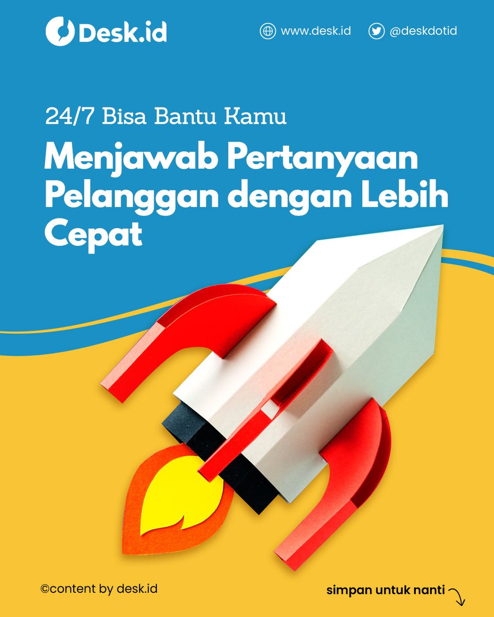 deskdotid's tweet photo. Apa kelebihan menggunakan layanan desk id? 🧐

Semua transaksi mu bisa dimonitor kapan saja, karena itu kamu bisa melayani pembeli selama 24/7 😍

Asli! Jadi lebih enak kan? Penasaran dengan layanan desk id? 
Langsung cek ke website kami di sini https://t.co/yVt53VvBxj 

#DeskID https://t.co/nRuloJv6OA