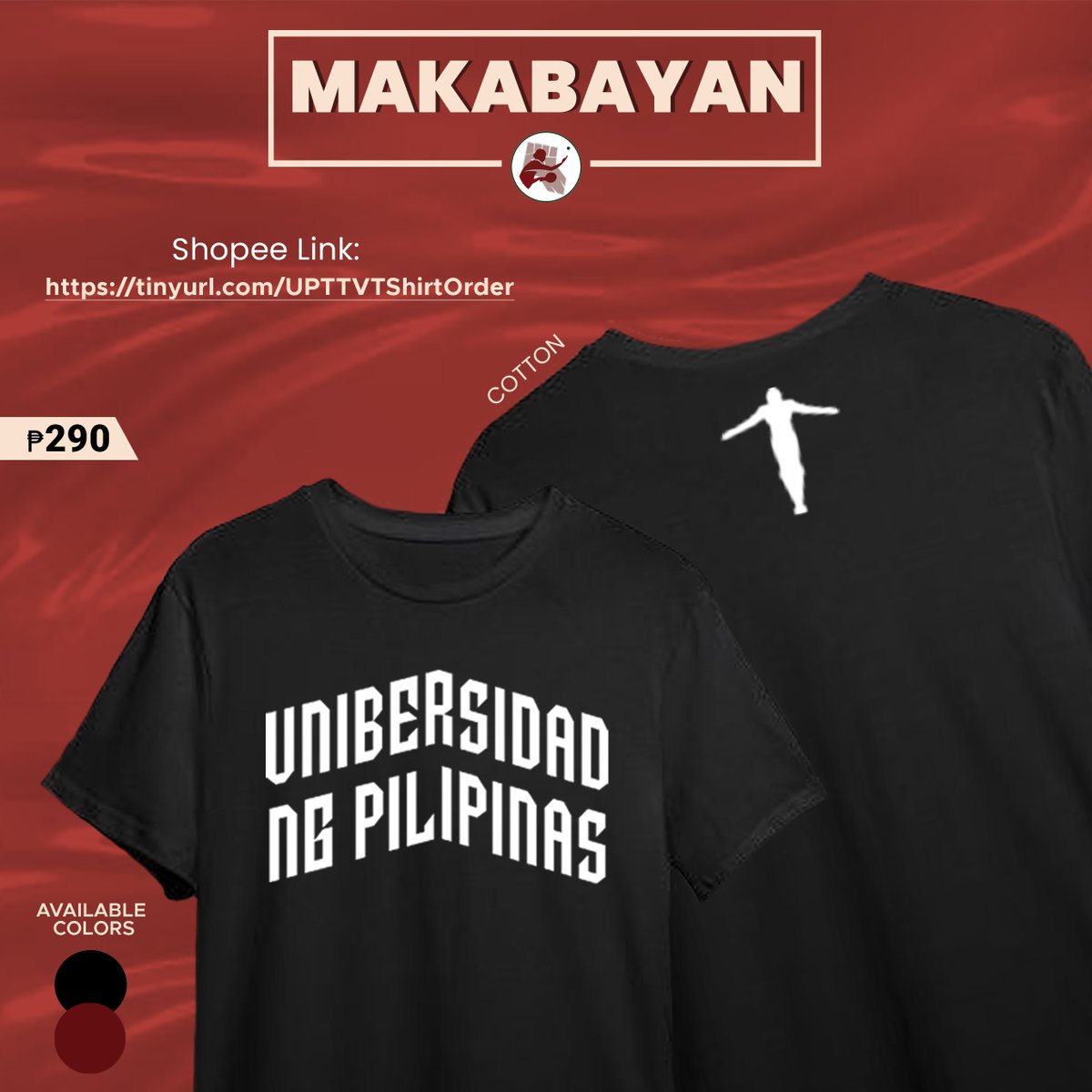 UPTableTennis's tweet photo. Put on our school pride this UAAP Season 84! 🔥🔥🔥

Buy our MATAPANG 💪 MATALINO 🧠 and MAKABAYAN 🇵🇭 shirts for only Php 280 - Php 290!

For further information:
• Matapang (Cotton,Maroon) - Php 290
• Matalino (Drifit,White) - Php 280
• Makabayan - (Cotton,Black) - Php 290 https://t.co/84YHWY7P6p