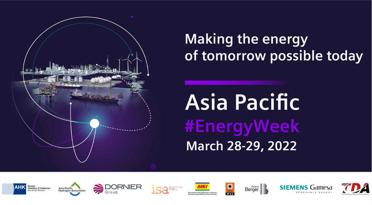 DIHK_News's tweet photo. „Making the Energy of Tomorrow Possible” – und zwar mit #SiemensEnergy und und den #AHKs der Region Asien Pazifik bei der #AsiaPacific #EnergyWeek vom 28. – 29. März 2022. Hier geht’s zur Anmeldung: https://t.co/DIuhv6GUXR https://t.co/AJKUPfCpfZ
