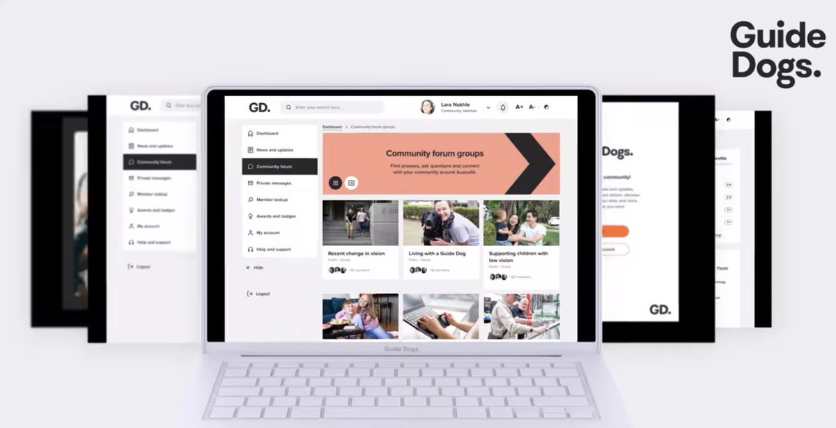 NDIS's tweet photo. A new way for people to connect who have low vision or are blind 🧑🤝🧑

@GuideDogsAUS has launched a new accessible online platform that aims to provide resources and connect people to socialise, share resources and offer support. 

More 👉 https://t.co/THfN8o0nDf https://t.co/NpR2pYGIfe