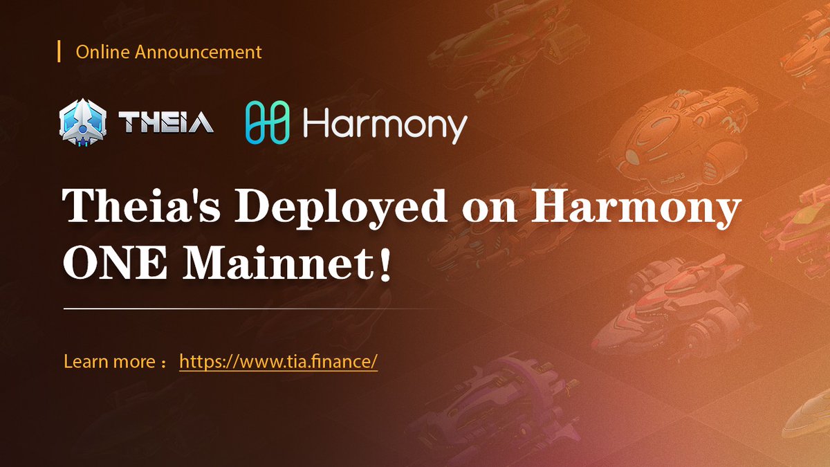 Meta_Theia's tweet photo. 🎉🎉Theia's Deployed on Harmony ONE Mainnet！
😊😊It's a great pleasure to cooperate with @harmonyprotocol @Harmony_CN1
👑👑We believe in that we will have a brighter future~~~ https://t.co/OS8p4v6iUh