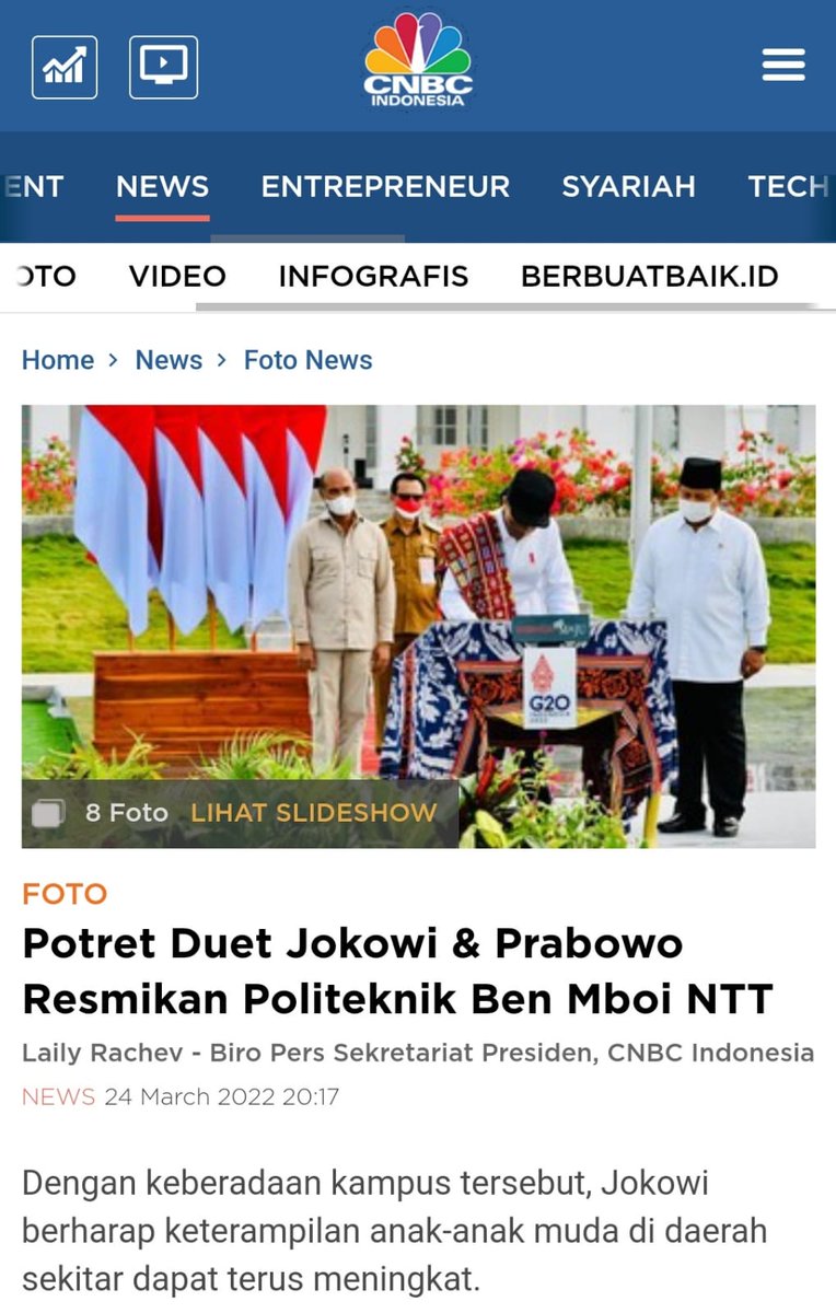 IhsanTaro's tweet photo. Kita dukung, Prabowo Subianto menyampaikan kepada Jokowi, Politeknik ini didirikan dan sudah terdapat ratusan pemuda yang kuliah di kampus ini.

Jokowi Prabowo Mantap
Siapkan Generasi Tangguh
Pertahanan Kuat Disegani

@prabowo

@Kemhan_RI https://t.co/867zXuGLd9