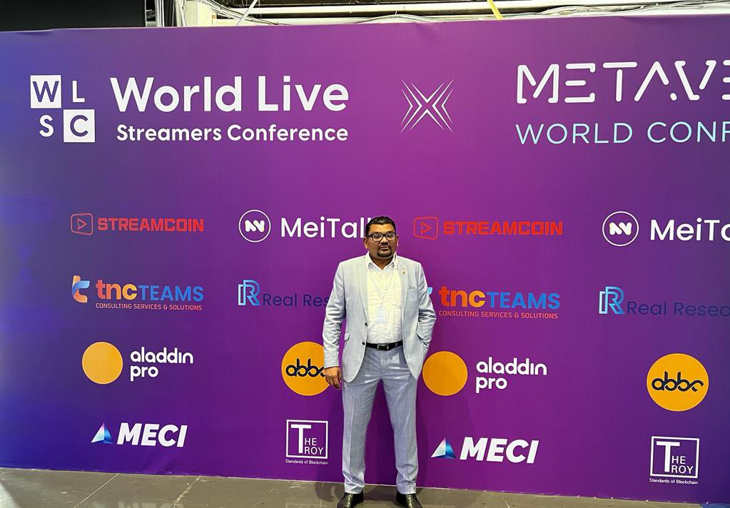 shaik99's tweet photo. I am at World Metaverse Conference, Dubai Festival Arena!
#WorldLiveStreamersConference #WLSC #WMC #NFT #Metaverse @ProtocolNext https://t.co/emke4MXw3y