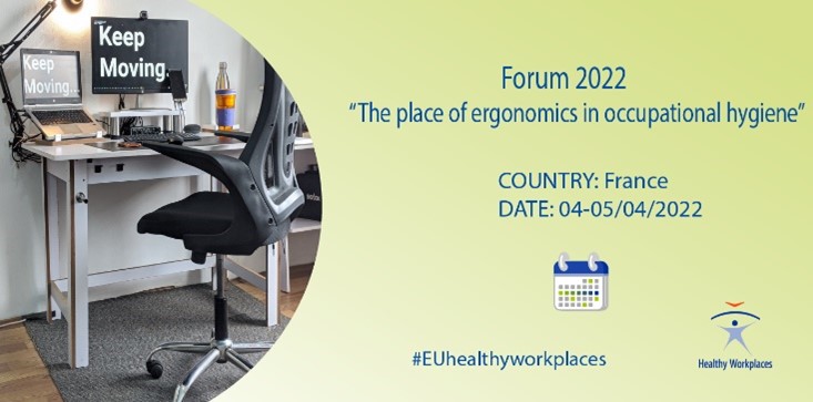 On 04-05 April, our partners in France are organising a forum to highlight the #EUhealthyworkplaces campaign and discuss the place of ergonomics in occupational hygiene. 

Find out more info in French: bit.ly/EU-OSHA-HWC-Er…