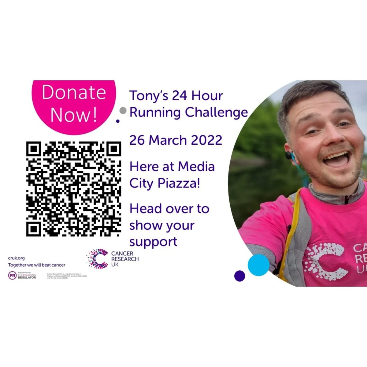 And that's it! No going back!

Nervous is an understatement but I'm going to give it my all.

Thanks for all the donations and support. Tomorrow I start my biggest challenge.

Scan the QR code ♥️

<a href="/CR_UK/">Cancer Research UK</a> 
<a href="/UKRunChat/">UKRunChat</a> 
<a href="/RunThroughUK/">RunThrough</a> 
<a href="/BBCBreakfast/">BBC Breakfast</a> 
<a href="/MediaCityUK/">MediaCityUK</a>