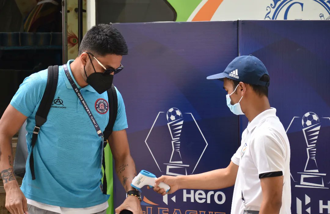 RajasthanUnited's tweet photo. The #warriors have arrived๐ฏ
.
#abkhelegarajasthan #rufcken #ileague #heroileague #matchday #arrived https://t.co/LcCtPswDyB