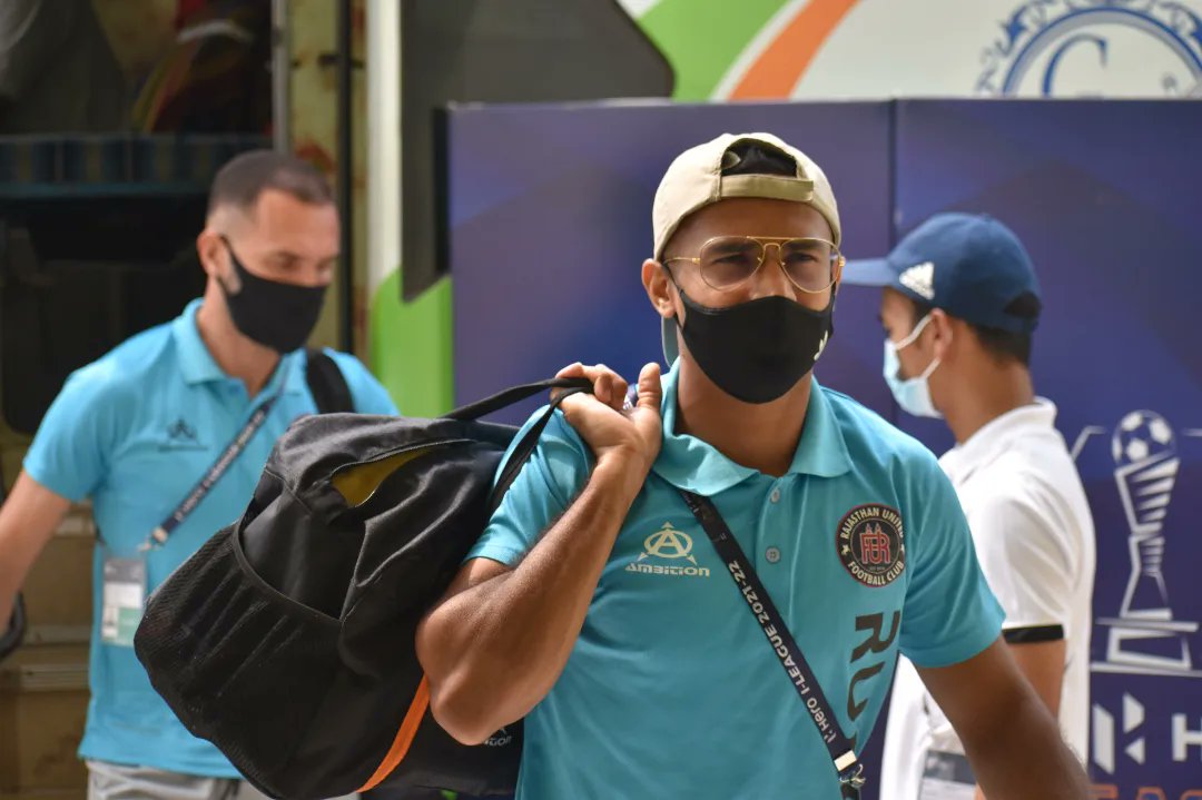 RajasthanUnited's tweet photo. The #warriors have arrived๐ฏ
.
#abkhelegarajasthan #rufcken #ileague #heroileague #matchday #arrived https://t.co/LcCtPswDyB