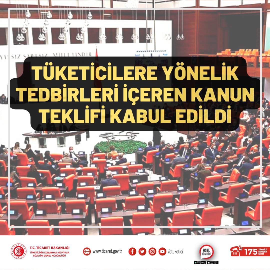Tüketicilere yönelik tedbirleri içeren kanun teklifi #TBMM 'de kabul edildi.

Detaylar için;
aa.com.tr/tr/politika/tu…

#tüketicihakları #tuketici #tüketicihakemheyeti #tüketicialışkanlıkları #tüketicibilinçleniyor #tüketicibilinçlendirme #tüketiciçılgınlığı #tüketicifarkındalığı