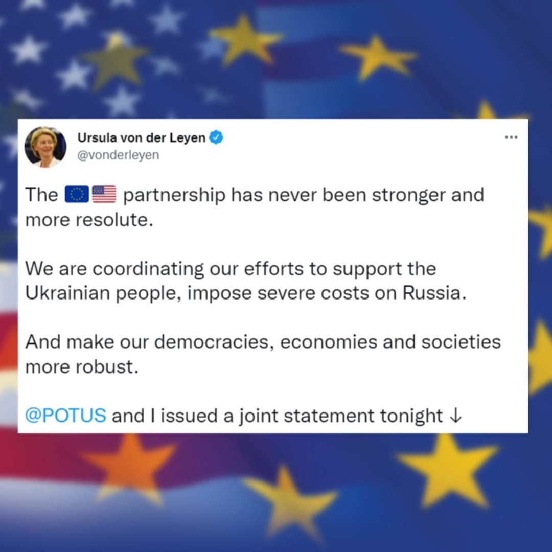 🇪🇺🇺🇸 Joint Statement from <a href="/vonderleyen/">Ursula von der Leyen</a> and <a href="/POTUS/">President Donald J. Trump</a> to express solidarity with the #Ukrainian people who are bravely defending their homeland.

Read the full statement 📃 europa.eu/!jvJHgQ