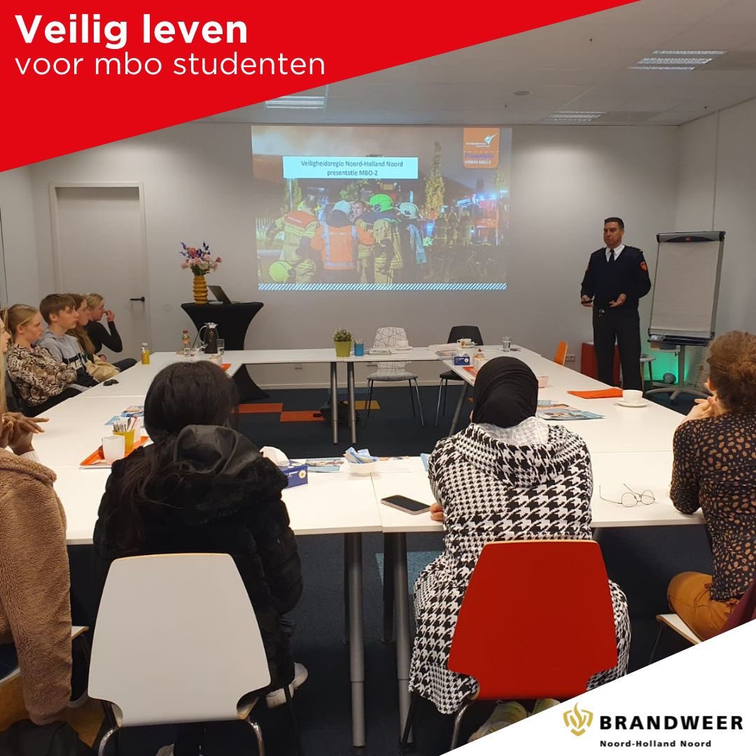 Hoe maak je een woning veiliger om zo brand en andere ongelukken te voorkomen? Gister kregen de eerste MBO-studenten van de opleiding Helpende Zorg &amp; Welzijn les van onze collega. Zij kunnen de kennis toepassen tijdens stage en in het werkzame leven. Alle studenten succes gewenst