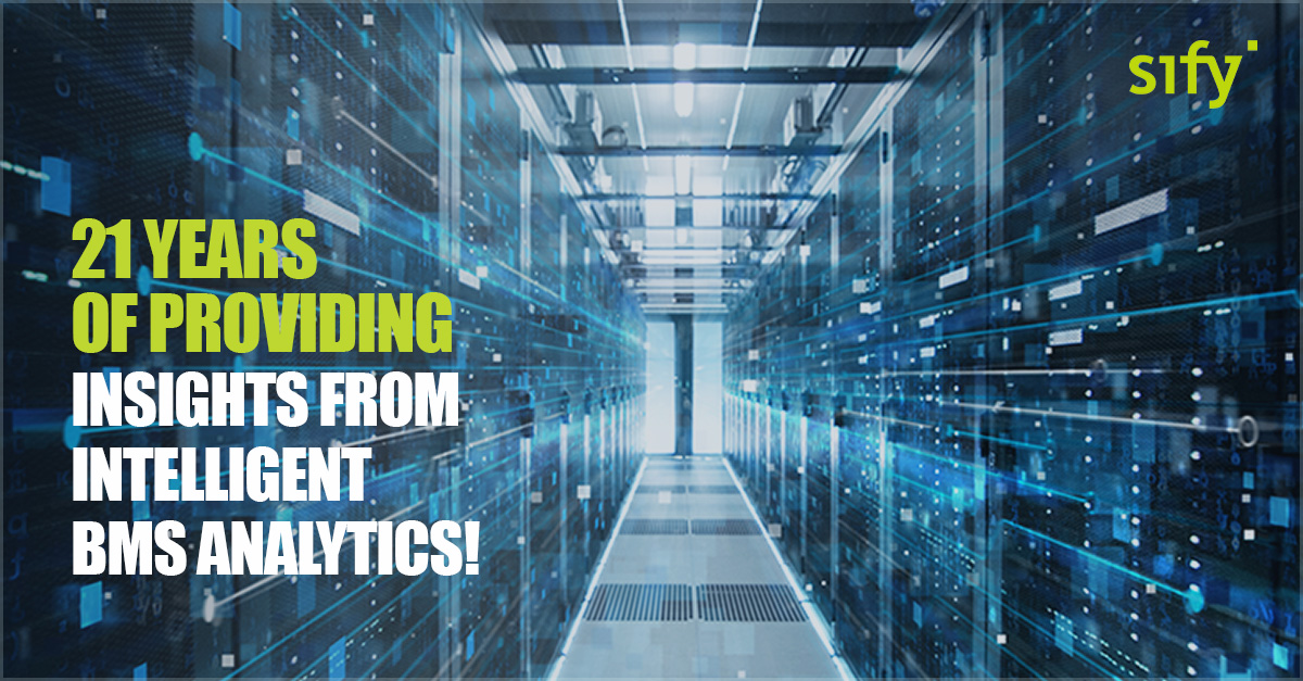 sifytech's tweet photo. 21 years of providing insights from intelligent BMS analytics!
@sifytech completes 21 years of being India’s first commercial data center in operation.
Click on the link to take a virtual tour of our data center facilities: https://t.co/mqRoSf2Lt9
#datacenter #cloudatcore https://t.co/1lsWxEdu9e