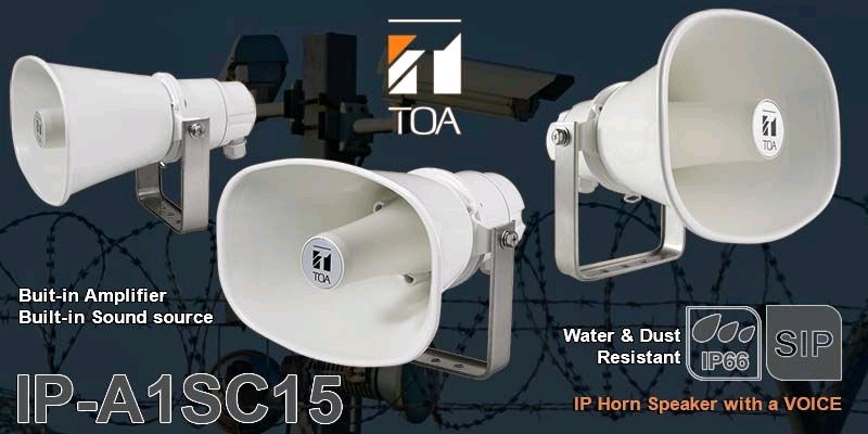 TOAAfrica's tweet photo. Add a strong voice to your Video Management System (VMS) or SIP-based Communication System. Based on open standards, the IP horn speaker 𝗜𝗣-𝗔𝟭𝗦𝗖𝟭𝟱 plugs into standard IP networks easily integrating with your VMS or SIP-based system. https://t.co/nRp6aj0m5i
#toa #ipspeaker https://t.co/OoYXe7L4er
