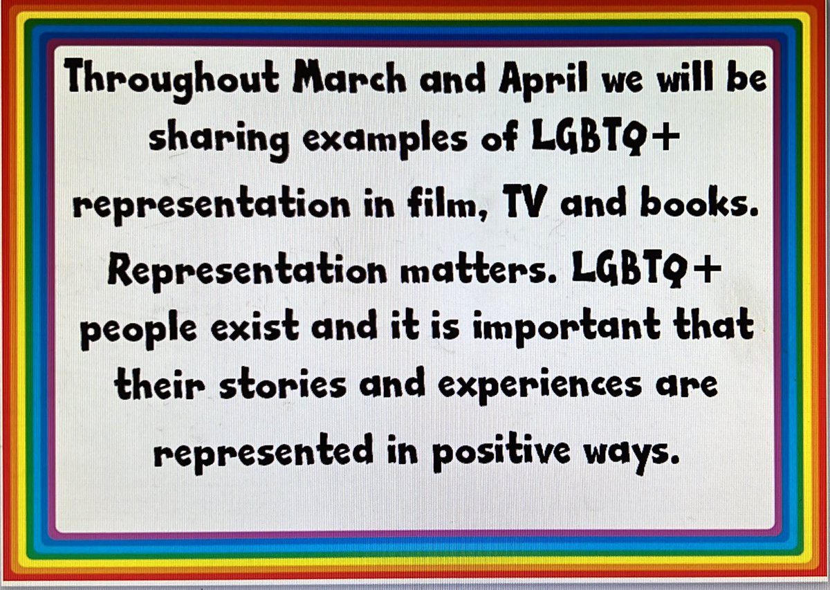 lgbt_springburn's tweet photo. This month we are sharing examples of #lgbtinclusive media and literature on our lgbtq+ board. Check some of these out and let us know what you think 😃 🏳️⚧️ 🏳️🌈 https://t.co/Ubsf6J2Yym