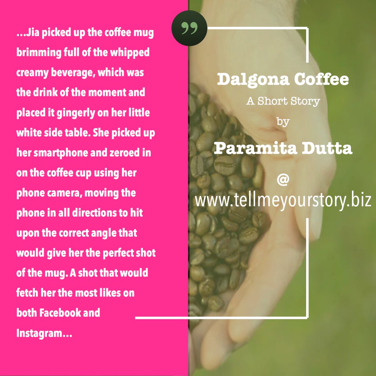 _TMYS_'s tweet photo. Coffee. Dalgona coffee. And the stories that went with it. Spoken, unspoken and hidden. Sometimes shaken.

A #shortstory by Dr. @ParamitaShax 

Read the full story here: https://t.co/KADZyxfmJv https://t.co/ftExwpYHcj