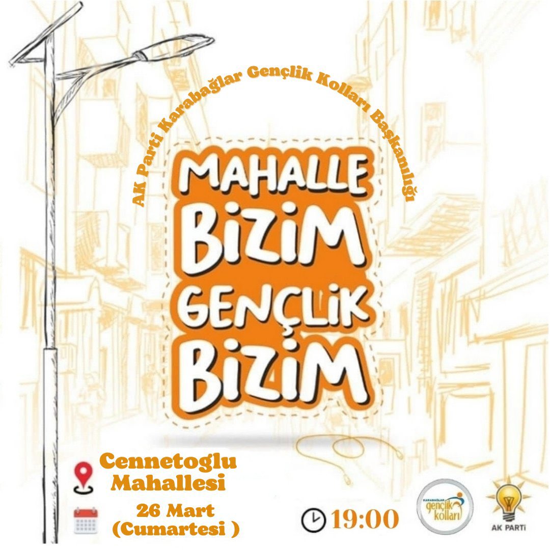 📌 Cennetoğlu Mahallemizde keyifli sohbet için genç kardeşlerimizle bir araya geliyoruz.

Haydi Gençler, Çaylar ve İkramlar Bizden Sohbet ve Muhabbet Sizden.

Tüm Genç Kardeşlerimiz Davetlidir. #MahalleBizimGençlikBizim