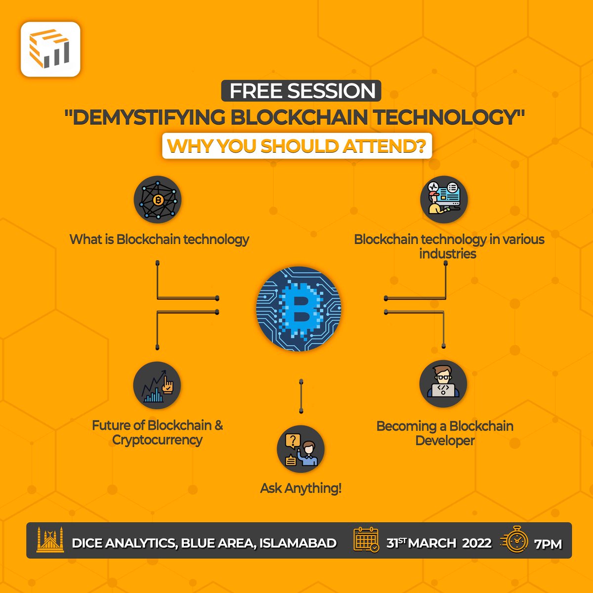 AnalyticsDice's tweet photo. To know more about the current and future prospects of blockchain &amp; much more, join our free webinar on Demystifying Blockchain Technology, on March 31. Register now at https://t.co/mKyelaL8Ih

#DiceAnalytics #Blockchain #Bitcoin #Ethereum #Ripple #Binance https://t.co/8Rk4gaPDOO