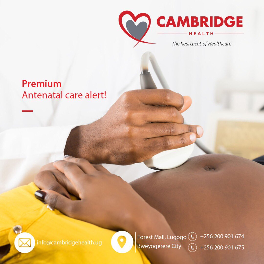 Are you an expectant couple? Visit us for Premium Antenatal Care today!

📧 info@cambridgehealth.ug 
📍 Lugogo Bypass, Forest Mall - Sports Lane/Bweyogerere City Branch.

#TheHeartbeatofHealthcare #AntenatalCare #PregnancyCare #BabyBumpAlert