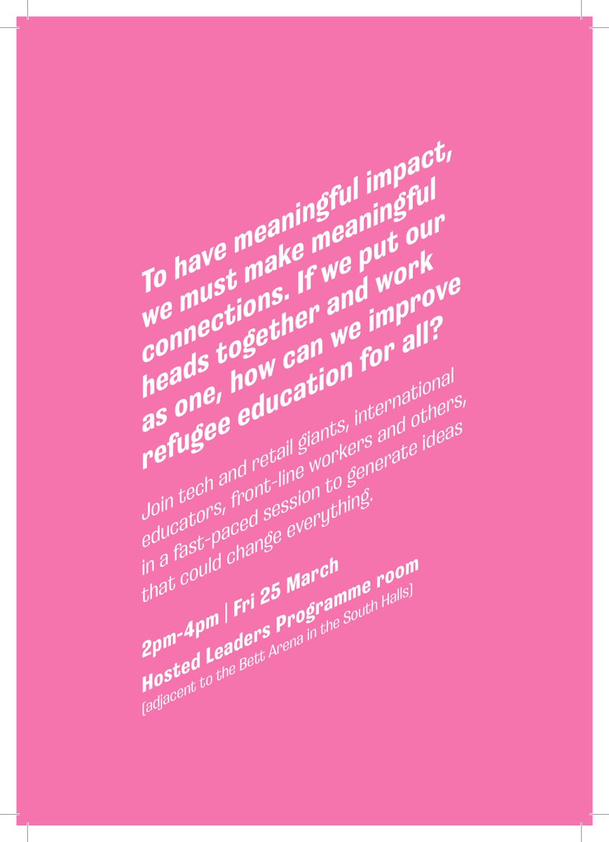 Learnit_World's tweet image. If you're at #Bett2022 or #Learnit22 today and want to help build meaningful solutions for refugee education, in Ukraine and beyond, join us this afternoon in track room 2 #workasone