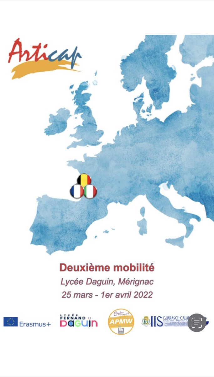 Début de notre 2ème mobilité <a href="/EUErasmusPlus/">Erasmus+</a> aujourd’hui à <a href="/merignac/">Ville de Mérignac</a> ! C’est parti pour une semaine européenne constructive et enrichissante pour notre projet 🇪🇺 de sensibilisation au #handicap à l’école avec la médiation artistique !