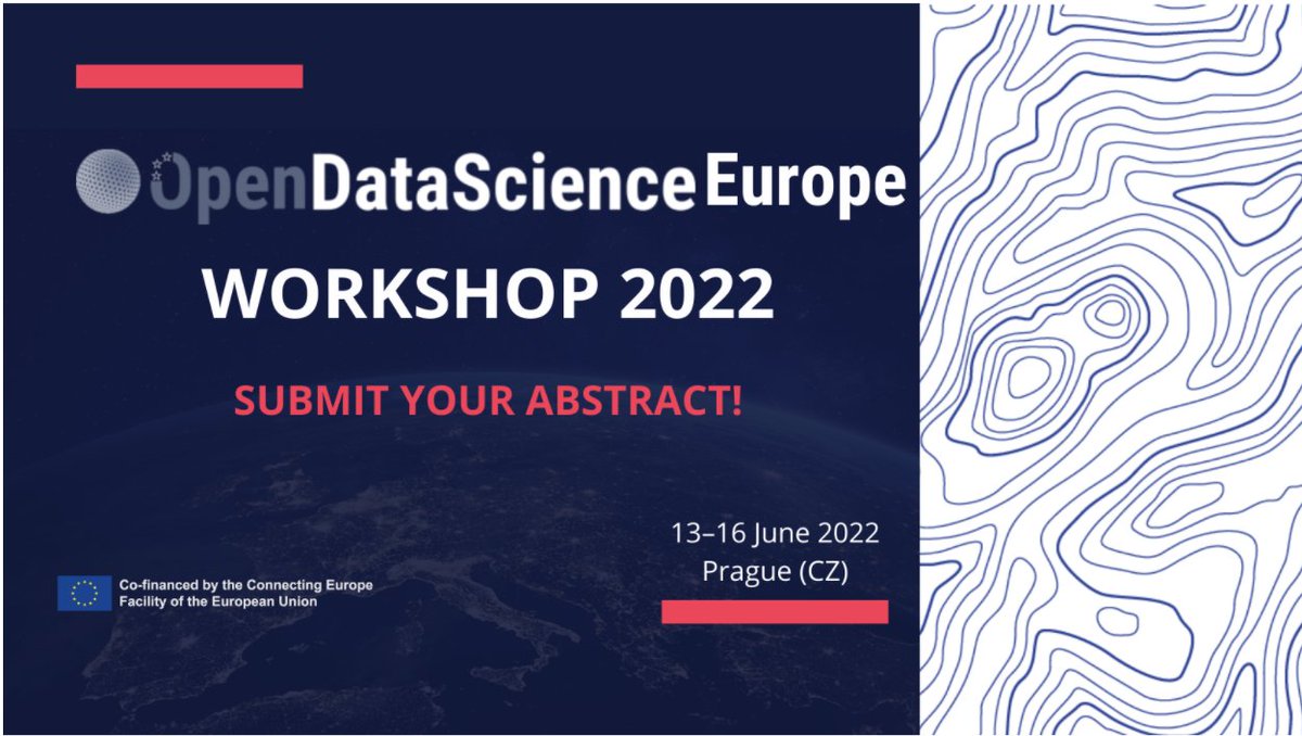 📯5 more days to submit your work to the <a href="/cinea_eu/">CINEA 🇪🇺</a>  #CEFTelecom  #ODSE workshop in Prague, 13-16.06! 
> Spatiotemporal #ML
>🌍 #datacubes
> #geocomputing in #opensource 
> #bigdata processing
> Using #geospatial #opendata :EU maps
>#AR &amp; #VR
👉bit.ly/3tF7pc1