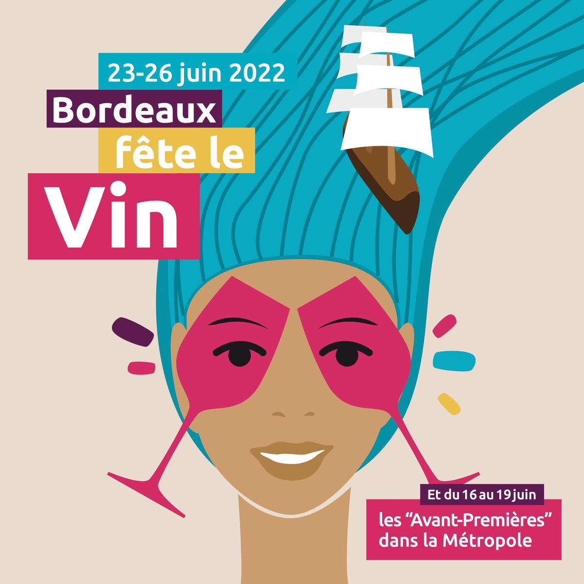 SAVE THE DATE 📆 #Bordeaux Fête le Vin fait son grand retour du 23 au 26 juin 🙂 Grande nouveauté cette année : les 'Avants-Premières' de Bordeaux Fête le Vin du 16 au 19 juin. Pour acheter votre pass dégustation 👉 bit.ly/3I2iTex @vinsdebordeaux #BFV2022 #bordeauxlocal