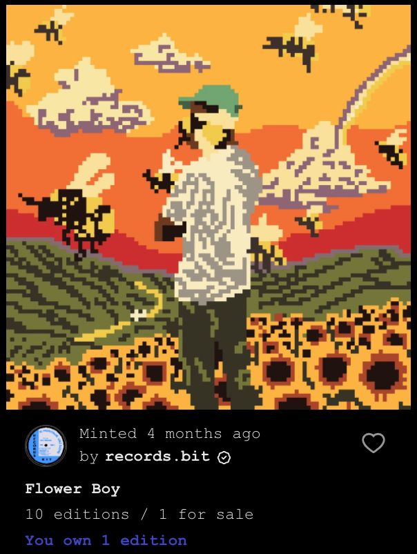 Records_Bit's tweet photo. Recently sold on secondary market at 2.5tz by @bosborot 
#recordsbit https://t.co/mk7jM73TLd